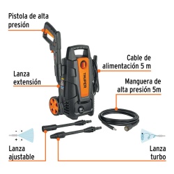 Hidrolavadora de Alta Presión 1400W 103bar Truper 102095