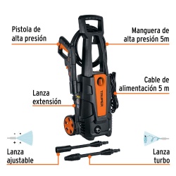 Hidrolavadora de Alta Presión 1500W 124bar Truper 103339