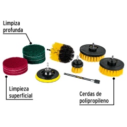 Juego de Accesorios de Limpieza y Pulido 12 Piezas Pretul 27191