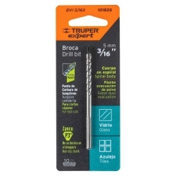 Broca 3/16" x 3" para Vidrio Truper 101826