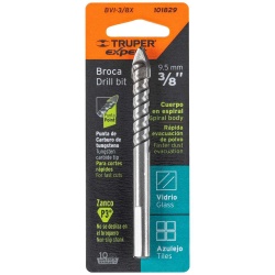 Broca 3/8" x 4" para Vidrio Truper 101829
