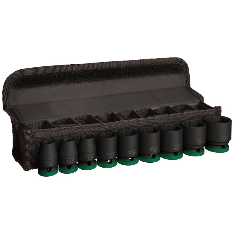 Juego de Dados de Impacto 1/2" Corto 9 Piezas Bosch 2608.003.038-000