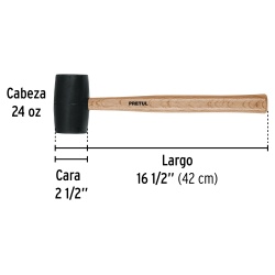 Mazo de Goma 24 Oz x 16 1/2" Pretul 20567