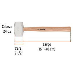 Mazo de Goma 24 Oz x 16" Truper 16932