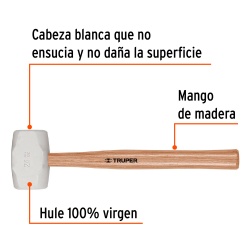 Mazo de Goma 24 Oz x 16" Truper 16932