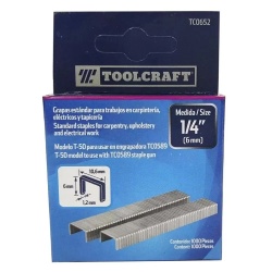 Grapas 6 x 10.6 x 1.2mm 1000 Unidades Toolcraft TC0652