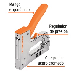 Engrapadora / Clavadora Tipo Pistola de 1/4"a 9/16" Calibre 18 Truper 17964
