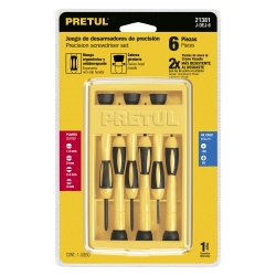 Juego de Desarmadores de Precisión 6 Piezas Pretul 21381