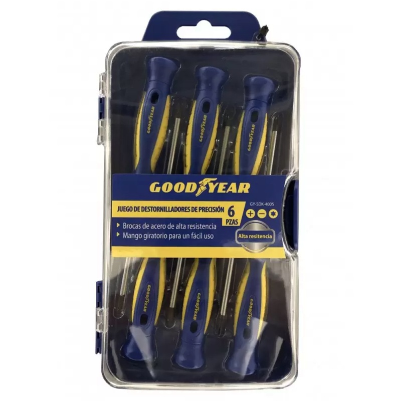Juego de Desarmadores de Precisión 6 Piezas GoodYear GY-SDK-4005