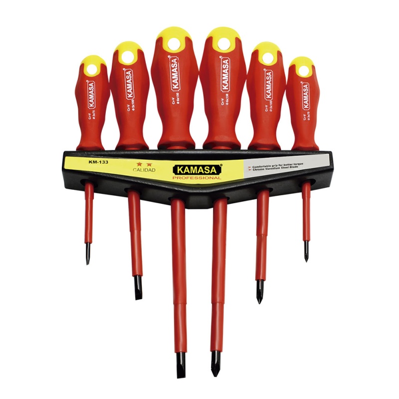 Juego de Desarmadores Aislados 6 Piezas Kamasa KM133