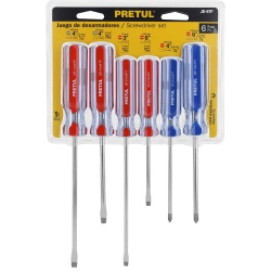 Juego de Desarmadores 6 Piezas Pretul 20214