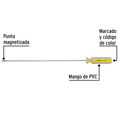 Desarmador Cabinet 1/8" x 8" Pretul 21466
