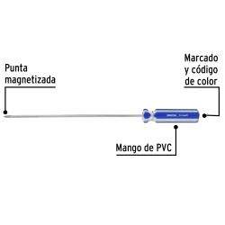 Desarmador Phillips 1/8" x 6" Pretul 28077