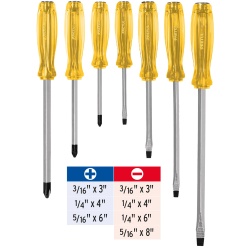 Juego de Desarmadores 7 Piezas Pretul 21378