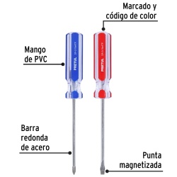 Juego de Desarmadores 2 Piezas Pretul 20211