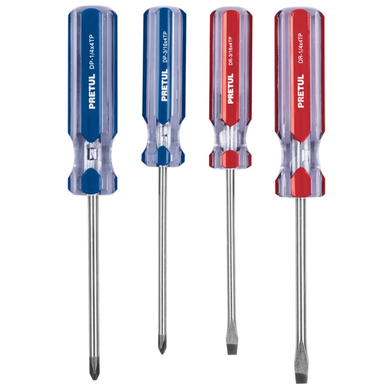 Juego de Desarmadores 4 Piezas Pretul 20212