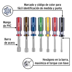 Juego de Desarmadores de Copa 7 Piezas Pretul 21420