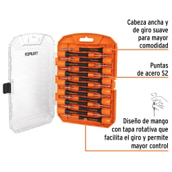 Juego de Desarmadores de Precisión 15 Piezas Truper 14205