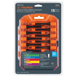 Juego de Desarmadores de Precisión 15 Piezas Truper 14205