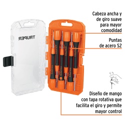 Juego de Desarmadores de Precisión 6 Piezas Truper 14202