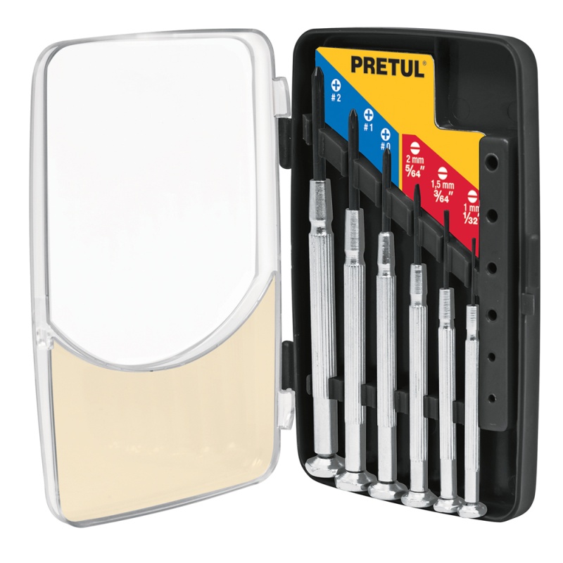 Juego de Desarmadores de Precisión 6 Piezas Pretul 21382