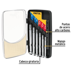 Juego de Desarmadores de Precisión 6 Piezas Pretul 21382