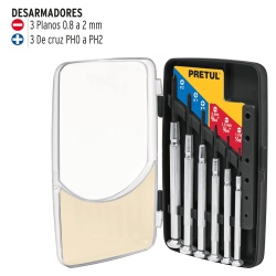 Juego de Desarmadores de Precisión 6 Piezas Pretul 21382