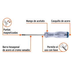 Desarmador Phillips PH 2 x 4" Truper 14146