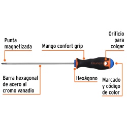 Desarmador Phillips PH 0 x 8" Truper 14058