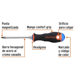 Desarmador Phillips PH 2 x 4" Truper 14076