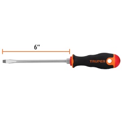 Desarmador Plano 1/4" x 6" Truper 14000