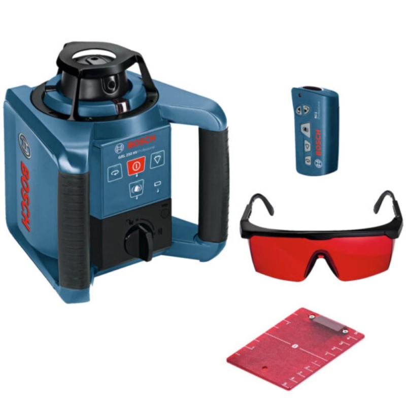 Nivel Laser Rojo Rotativo 30M Bosch GRL 250HV