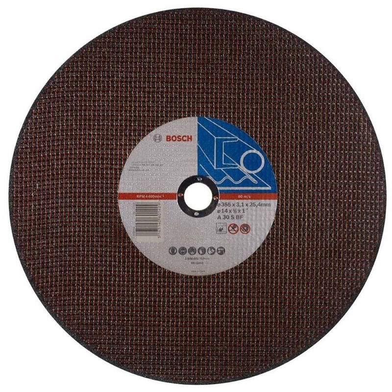 Disco de Corte 14" x 3.1mm x 1" para Metal Bosch 2608.602.759-000