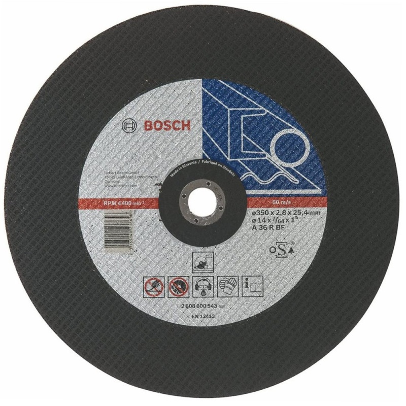 Disco de Corte 14" x 2.8mm x 1" para Metal Bosch 2608.600.543-000