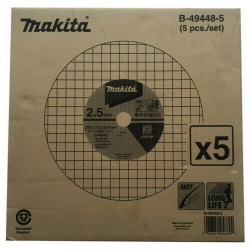 Discos de Corte 14" x 2.5mm x 1" para Metal 5 Und. Makita B-49448-5