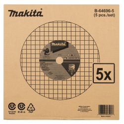 Discos de Corte 14" x 2.5mm x 1" para Metal 5 Und. Makita B-64696-5