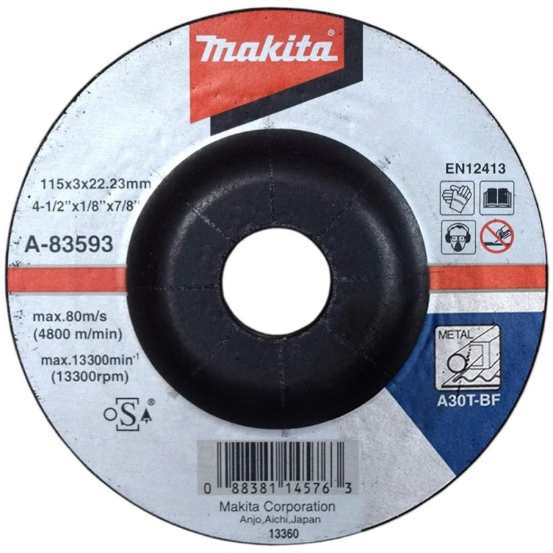 Disco de Corte 4 1/2" x 3mm x 7/8" para Metal Makita A-83593