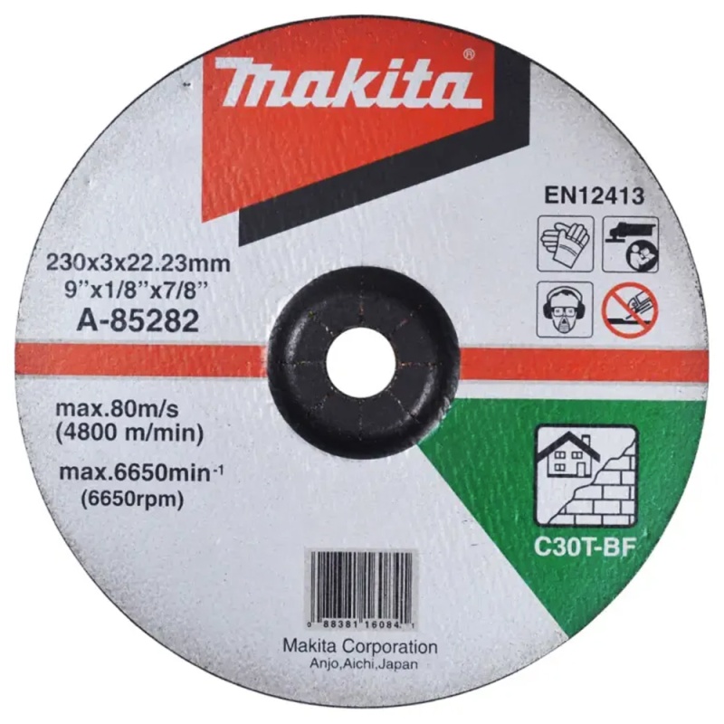 Disco de Corte 9" x 3mm x 7/8" para Mampostería Makita A-85282