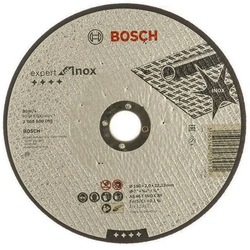 Disco de Corte 7" x 2mm x 7/8" para Acero Inoxidable Bosch 2608.600.095-000
