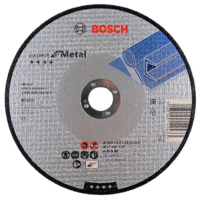 Disco de Corte 7" x 3mm x 7/8" para Metal Bosch 2608.600.321-000