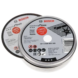 Discos de Corte 4 1/2" x 1mm x 7/8" para Acero Inoxidable 10 Und. Bosch 2608.603.254-000