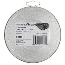 Discos de Corte 4 1/2" x 1mm x 7/8" para Acero Inoxidable 10 Und. Bosch 2608.603.254-000