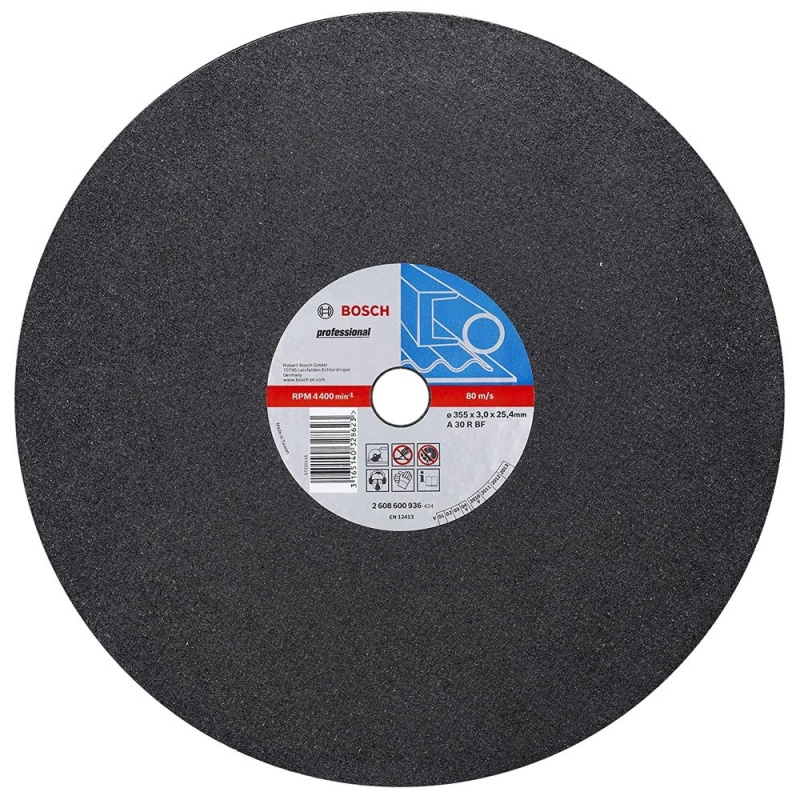 Disco de Corte 14" x 3mm x 1" para Metal Bosch 2608.600.936-000