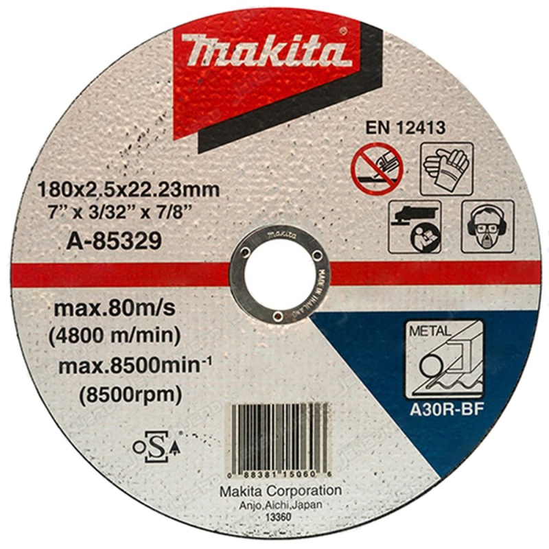 Disco de Corte 7" x 2.5mm x 7/8" para Metal Makita A-85329