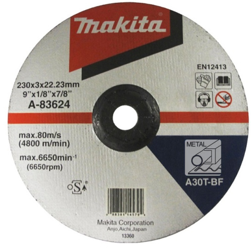 Disco de Corte 9" x 3mm x 7/8" para Metal Makita A-83624