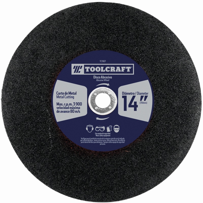 Disco de Corte 14" x 3.2mm x 1" para Metal Toolcraft TC1907