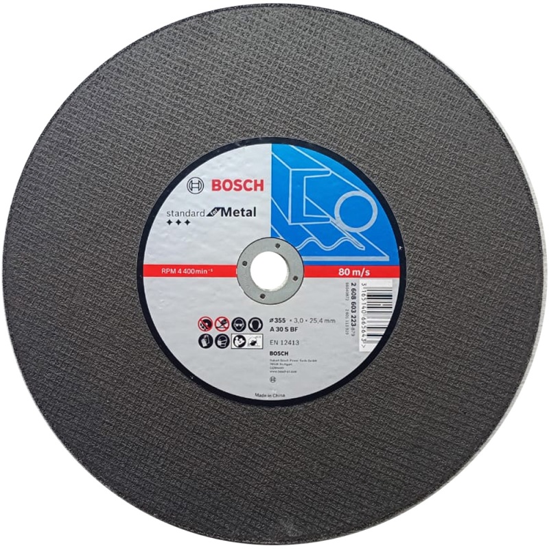 Disco de Corte 14" x 3mm x 1" para Metal Bosch 2608.603.223-000