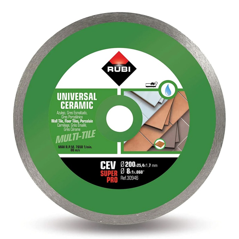 Disco Diamantado 8" para Cerámica Rubi CEV-200 SUPERPRO