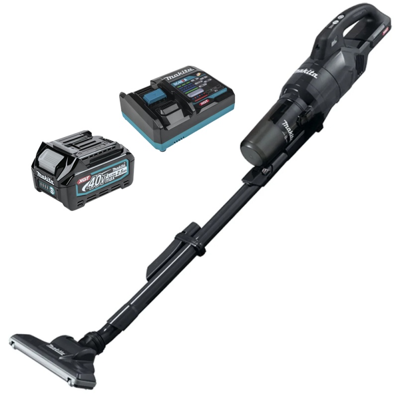 Aspiradora 40V XGT BL 250ml + Batería 2.5 Ah + Cargador Makita CL003GZ04-2.5E