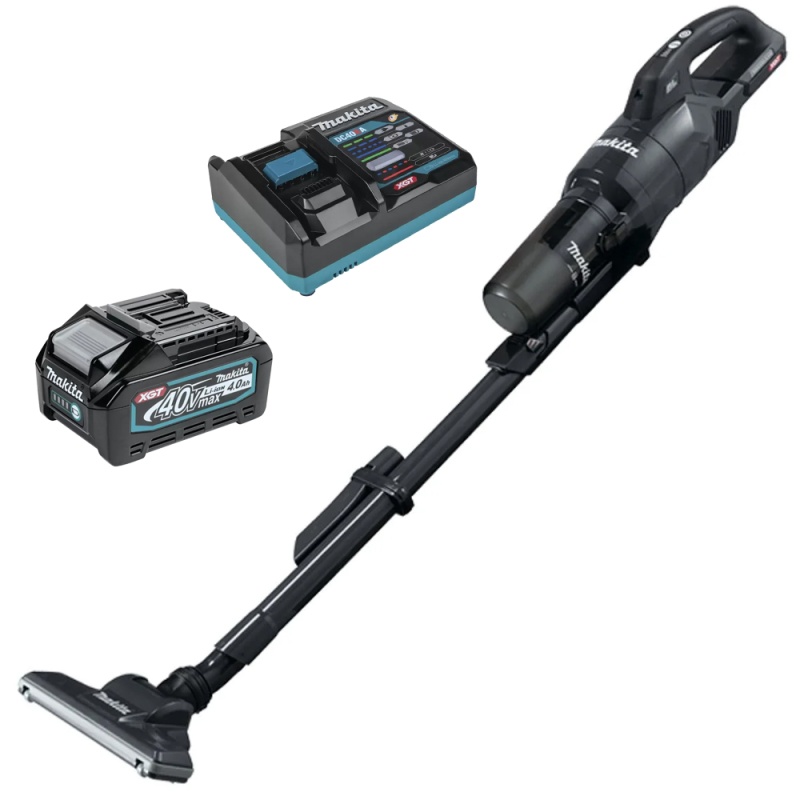Aspiradora 40V XGT BL 250ml + Batería 4.0 Ah + Cargador Makita CL003GZ04-4.0E